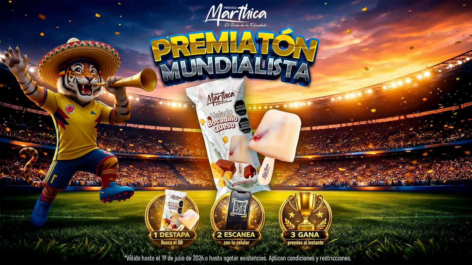 Premiatón Mundialista Helados Marthica – ¡Gana premios!